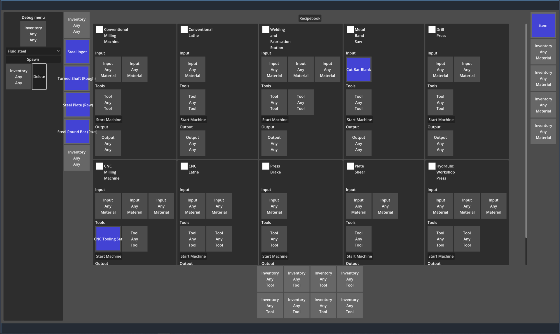 Eerste technisch prototype van de game blueprint